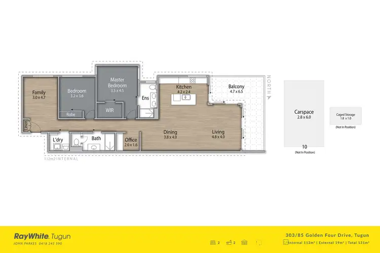 Floorplan of Homely unit listing, 303/85 Golden Four Drive, Bilinga QLD 4225