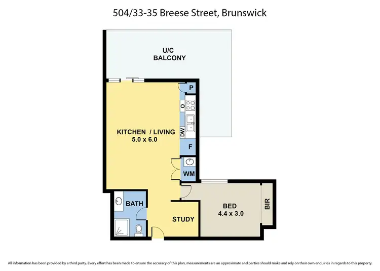 Floorplan of Homely apartment listing, 504/33-35 Breese Street, Brunswick VIC 3056
