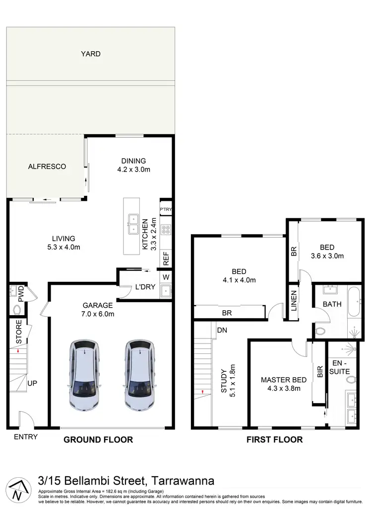 Floorplan of Homely townhouse listing, 3/15 Bellambi Street, Tarrawanna NSW 2518