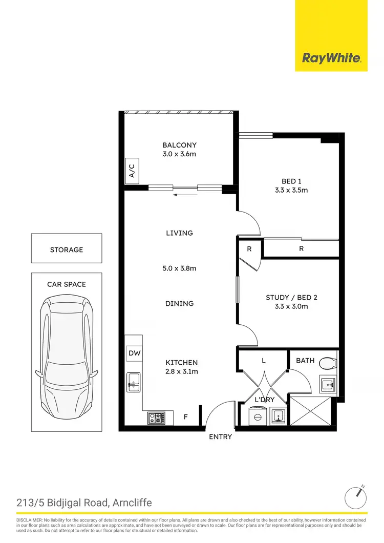 Floorplan of Homely apartment listing, 213/5 Bidjigal Road, Arncliffe NSW 2205