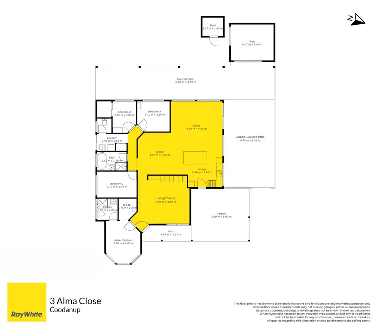 Floorplan of Homely house listing, 3 Alma Close, Coodanup WA 6210