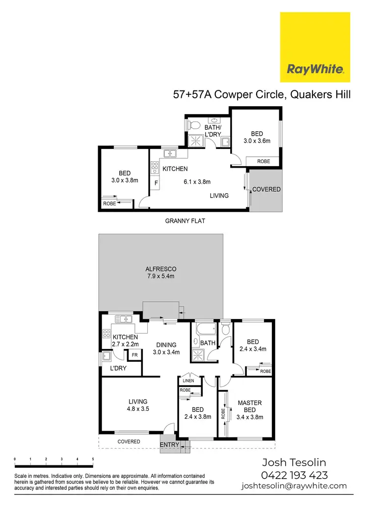 Floorplan of Homely house listing, 57 & 57A Cowper Circle, Quakers Hill NSW 2763