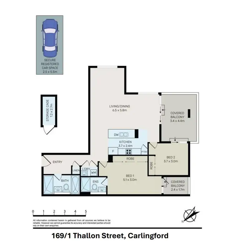 Floorplan of Homely apartment listing, 169/1 Thallon Street, Carlingford NSW 2118