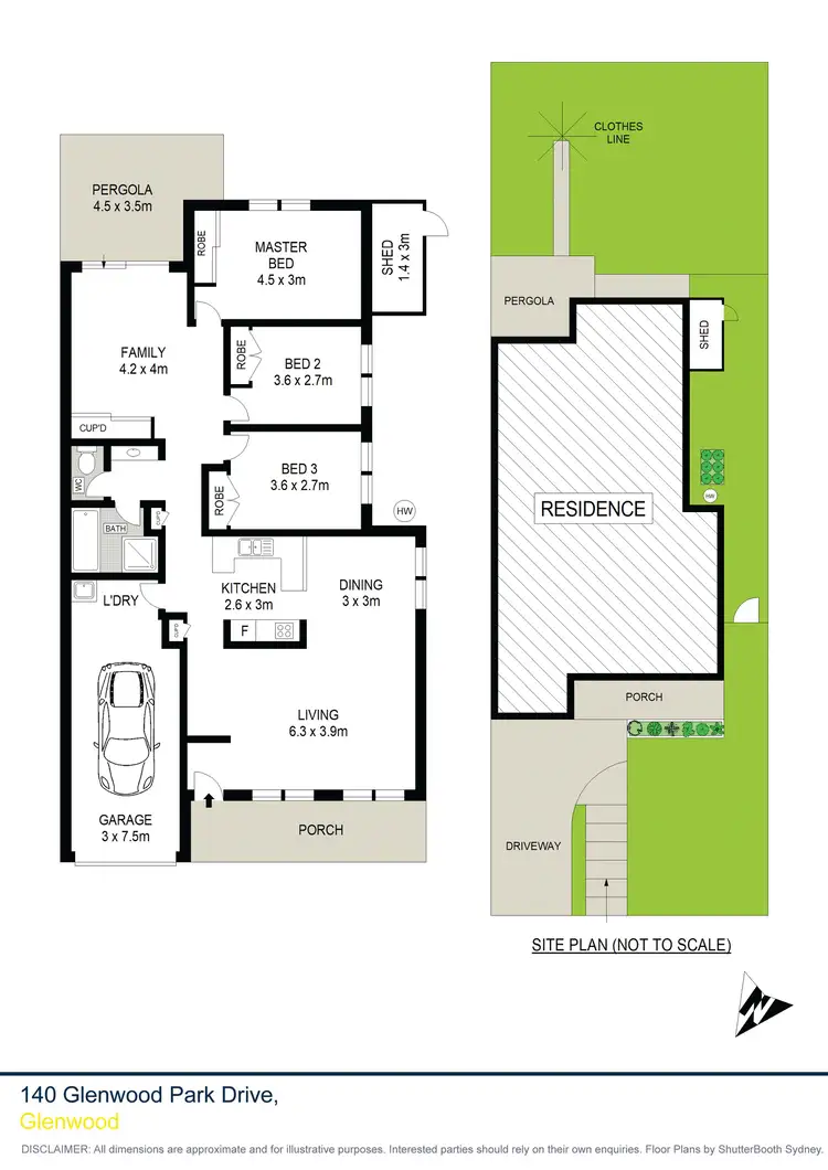 Floorplan of Homely semi-detached listing, 140 Glenwood Park Drive, Glenwood NSW 2768