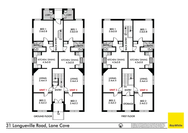 Floorplan of Homely block of units listing, 1-4/31 Longueville Road, Lane Cove North NSW 2066