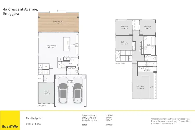 Floorplan of Homely house listing, 4A Crescent Avenue, Enoggera QLD 4051