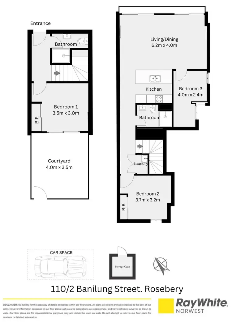 Floorplan of Homely apartment listing, 110/2 Banilung Street, Rosebery NSW 2018