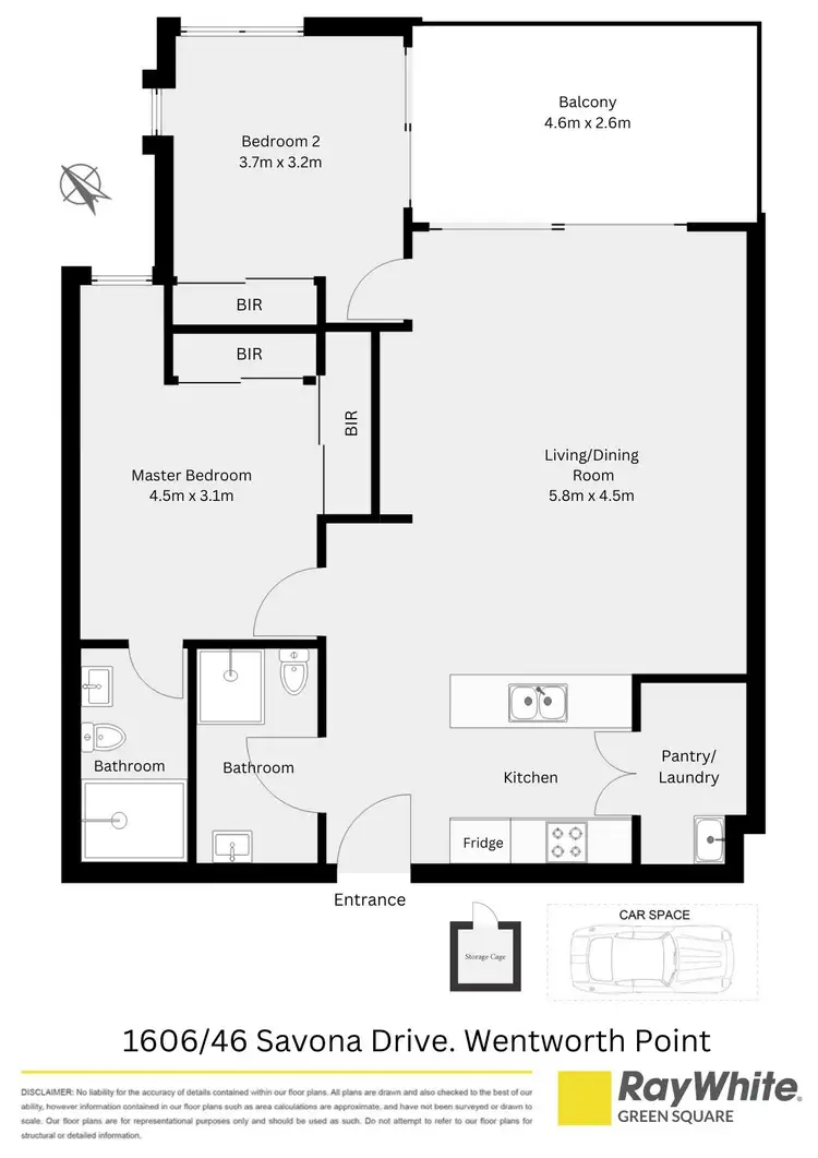 Floorplan of Homely apartment listing, 1606/46 Savona Drive, Wentworth Point NSW 2127
