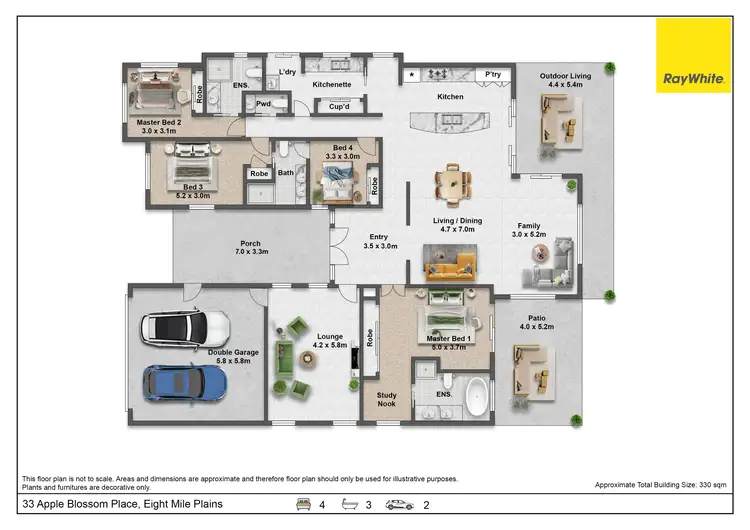 Floorplan of Homely house listing, 33 Apple Blossom Place, Eight Mile Plains QLD 4113