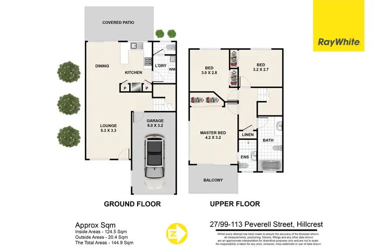 Floorplan of Homely townhouse listing, 27/99-113 Peverell Street, Hillcrest QLD 4118