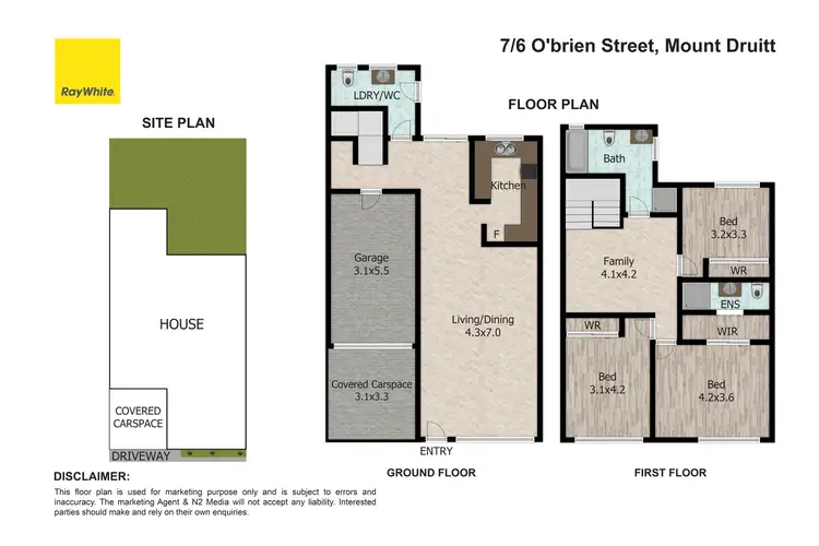 Floorplan of Homely townhouse listing, 7/6 O'brien Street, Mount Druitt NSW 2770