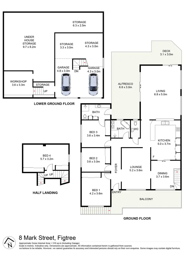 Floorplan of Homely house listing, 8 Mark Street, Figtree NSW 2525
