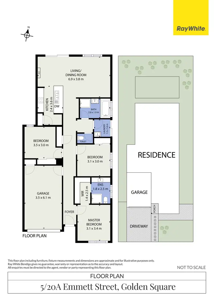 Floorplan of Homely house listing, 5/20A Emmett Street, Golden Square VIC 3555