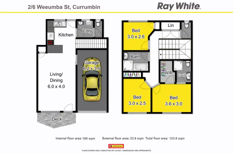 Floorplan of Homely townhouse listing, 2/6 Weeumba Street, Currumbin QLD 4223