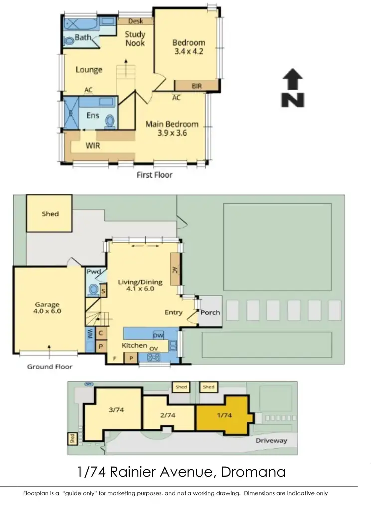 Floorplan of Homely house listing, 1/74 Rainier Avenue, Dromana VIC 3936
