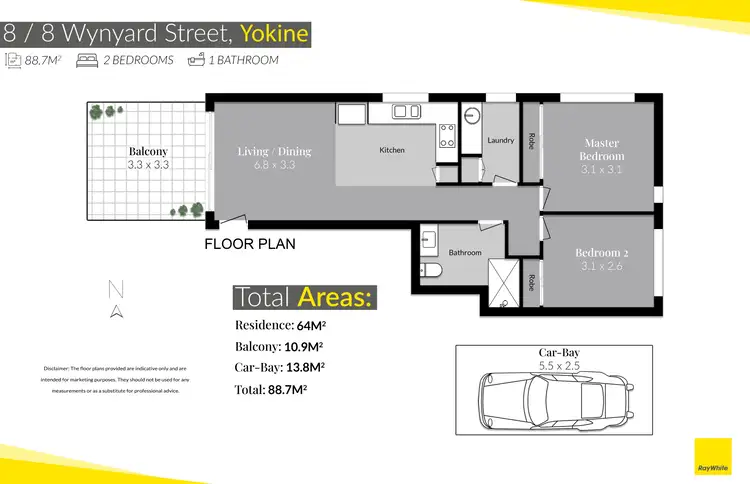 Floorplan of Homely house listing, 8/8 Wynyard Street, Yokine WA 6060