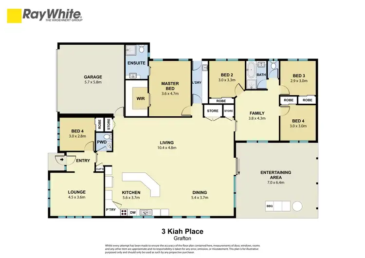 Floorplan of Homely house listing, 3 Kiah Place, Grafton NSW 2460