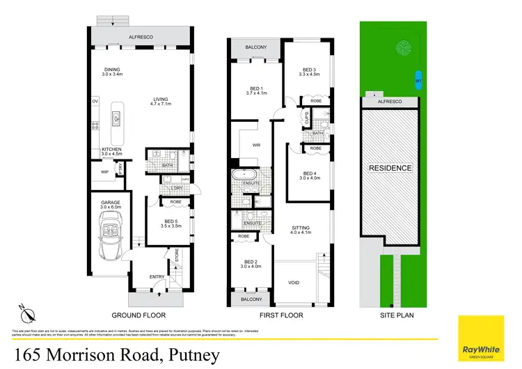 Floorplan of Homely semi-detached listing, 165 Morrison Road, Putney NSW 2112