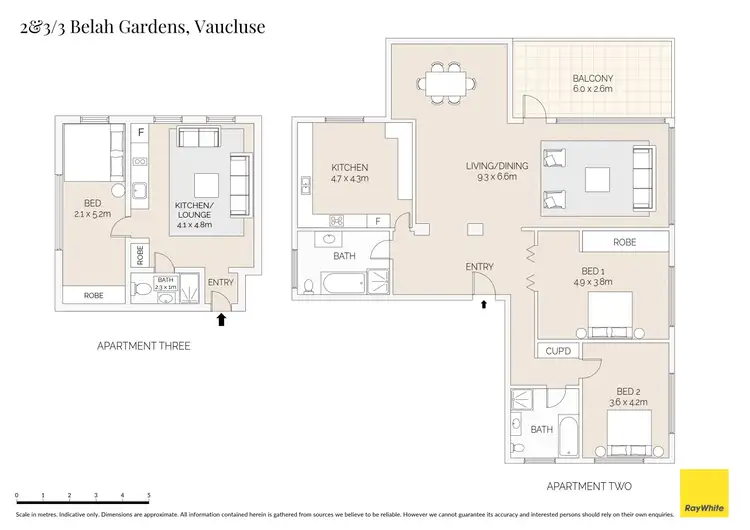 Floorplan of Homely apartment listing, 2&3/3 Belah Gardens, Vaucluse NSW 2030