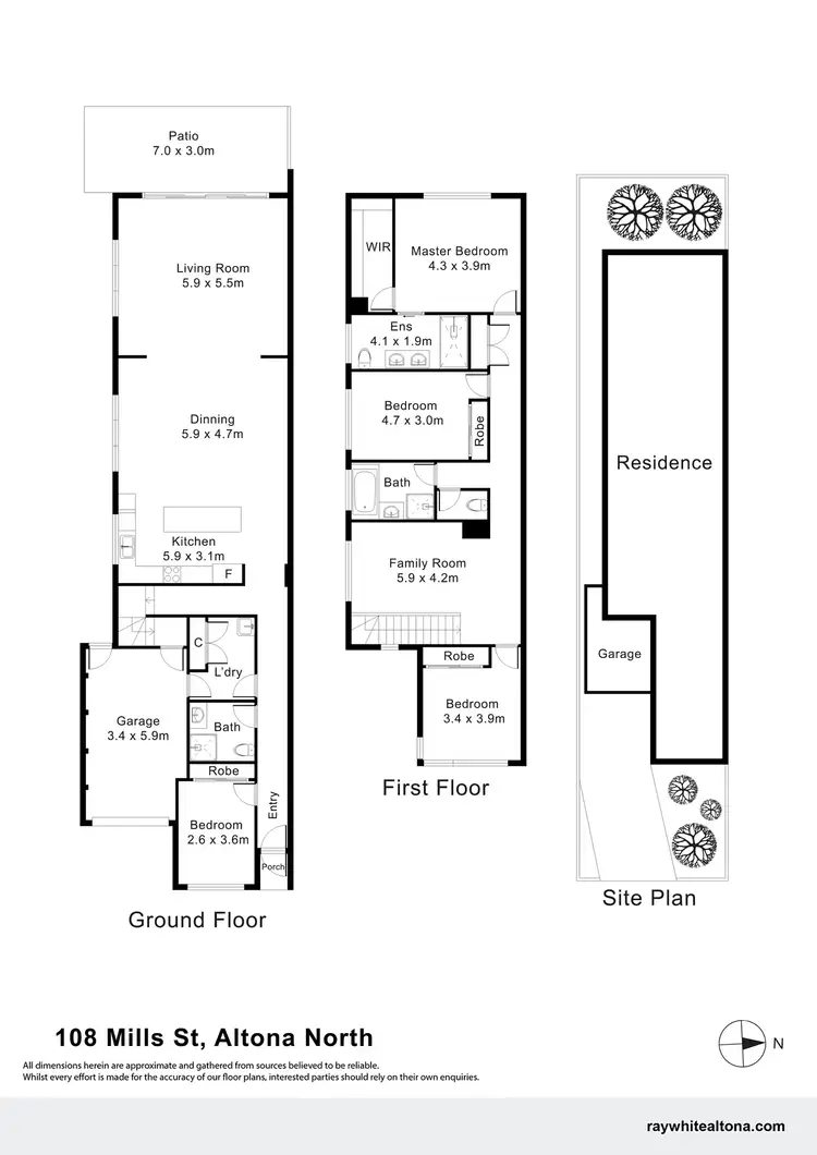 Floorplan of Homely townhouse listing, 108 Mills Street, Altona North VIC 3025