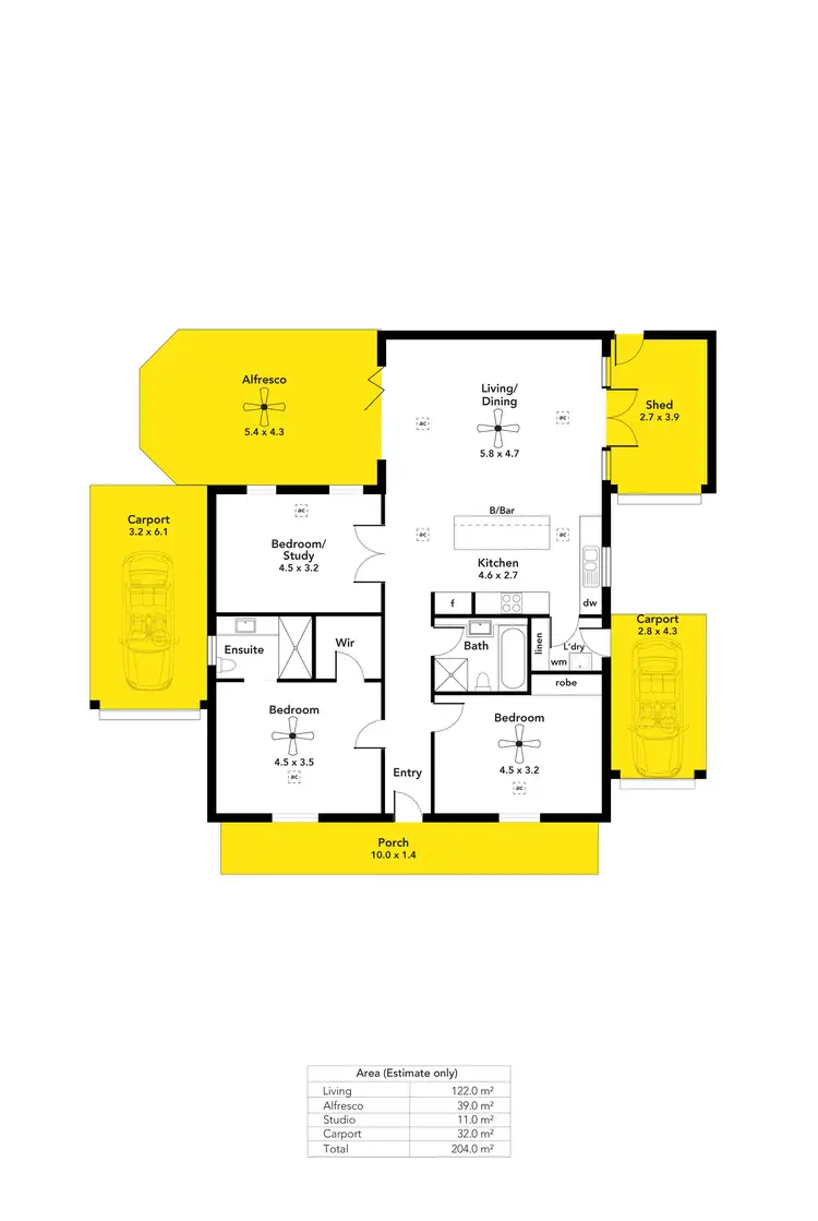 Floorplan of Homely house listing, 5 Tassie Street, Glenelg SA 5045