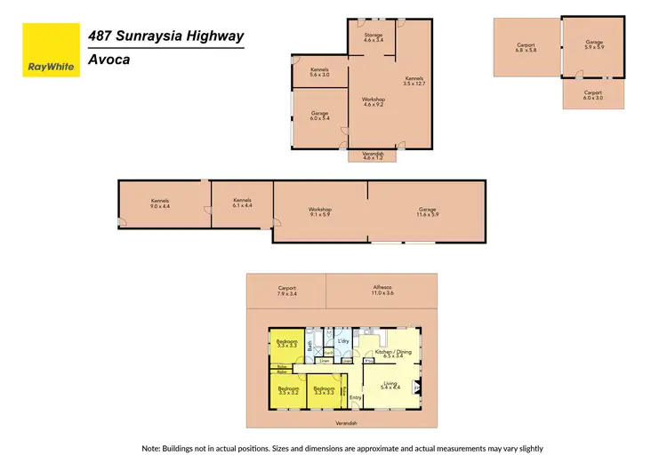 Floorplan of Homely house listing, 487 Sunraysia Highway, Avoca VIC 3467