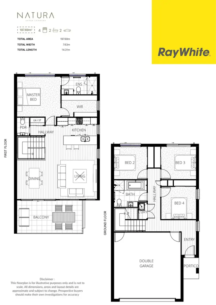 Floorplan of Homely townhouse listing, 3/155 Baileys Mountain Road, Upper Coomera QLD 4209