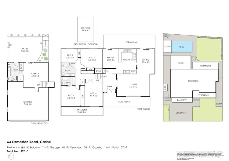 Floorplan of Homely house listing, 63 Osmaston Road, Carine WA 6020