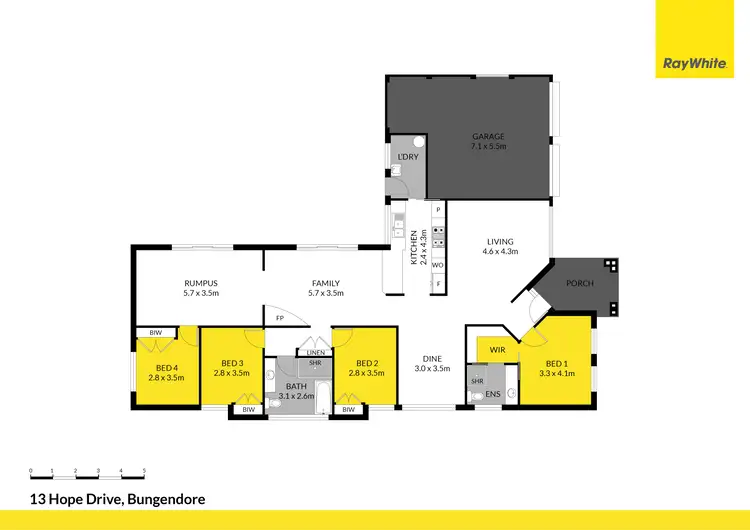 Floorplan of Homely rural property listing, 13 Hope Drive, Bungendore NSW 2621