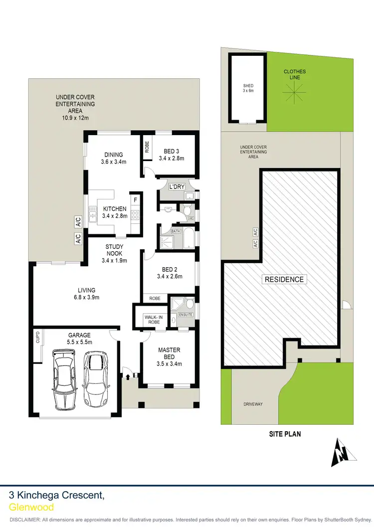 Floorplan of Homely house listing, 3 Kinchega Crescent, Glenwood NSW 2768