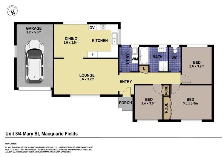 Floorplan of Homely villa listing, 8/4 Mary Street, Macquarie Fields NSW 2564