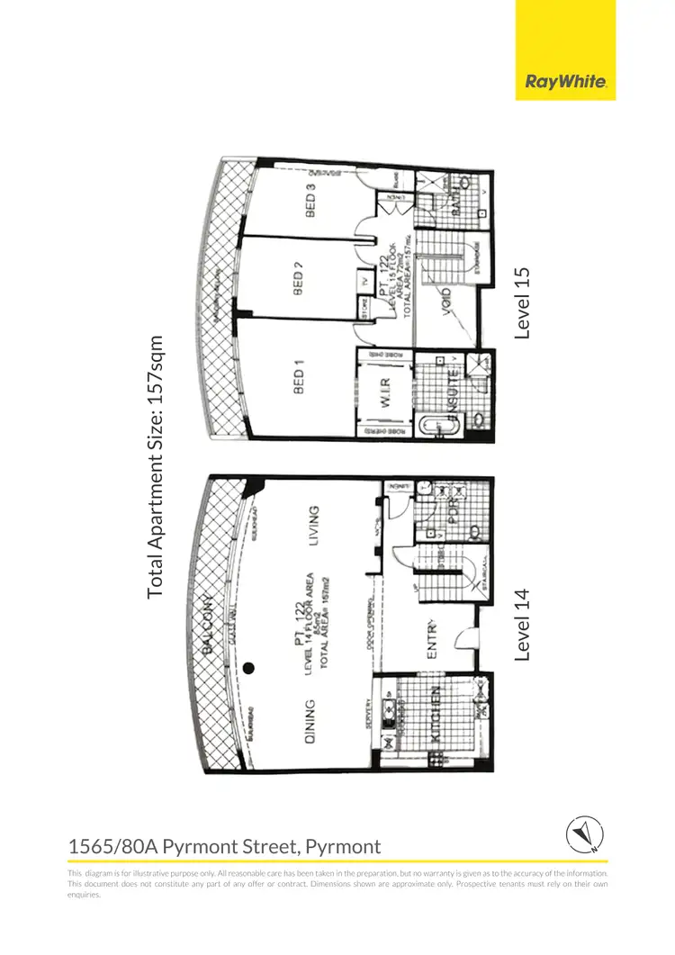 Floorplan of Homely apartment listing, 1565/80A Pyrmont Street, Pyrmont NSW 2009