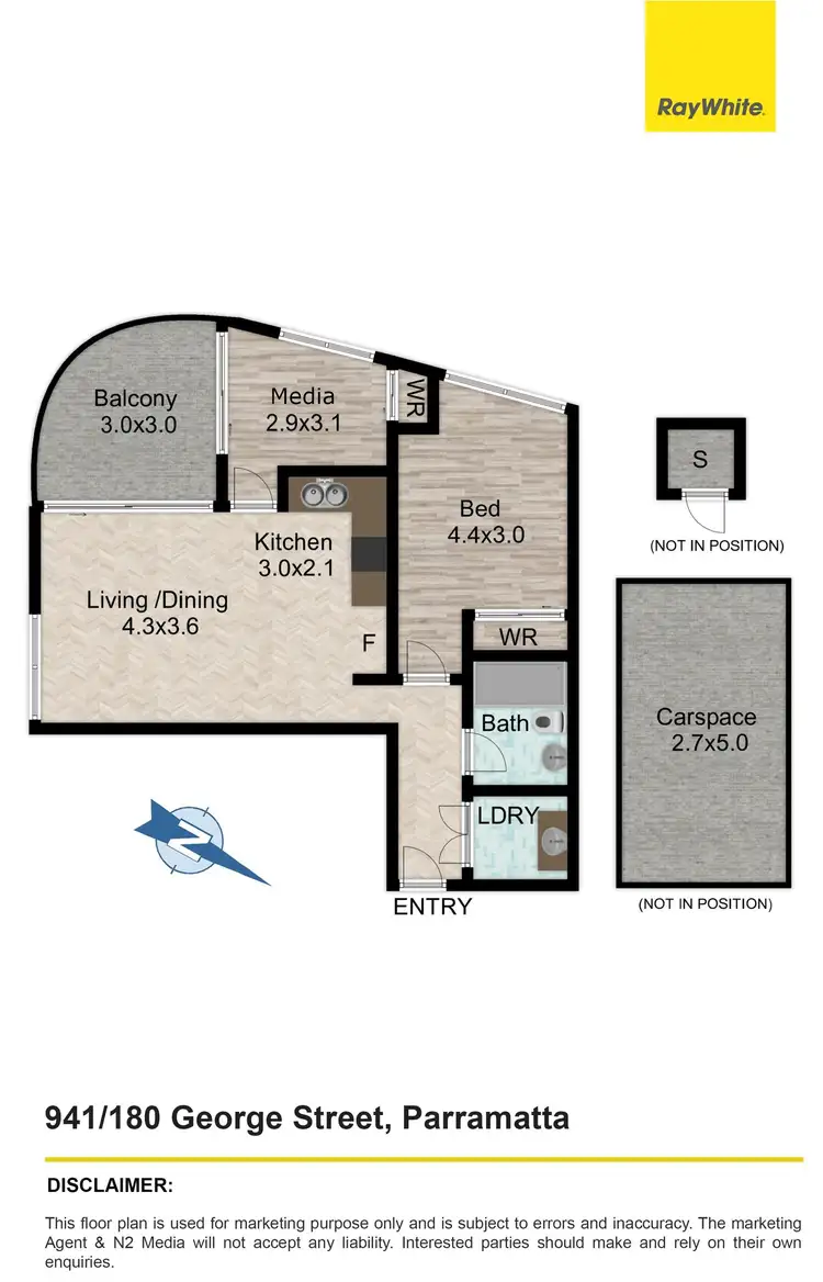 Floorplan of Homely apartment listing, 941/180 George Street, Parramatta NSW 2150