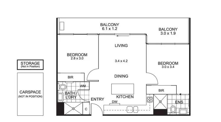 Floorplan of Homely apartment listing, 707/6 Railway Road, Cheltenham VIC 3192