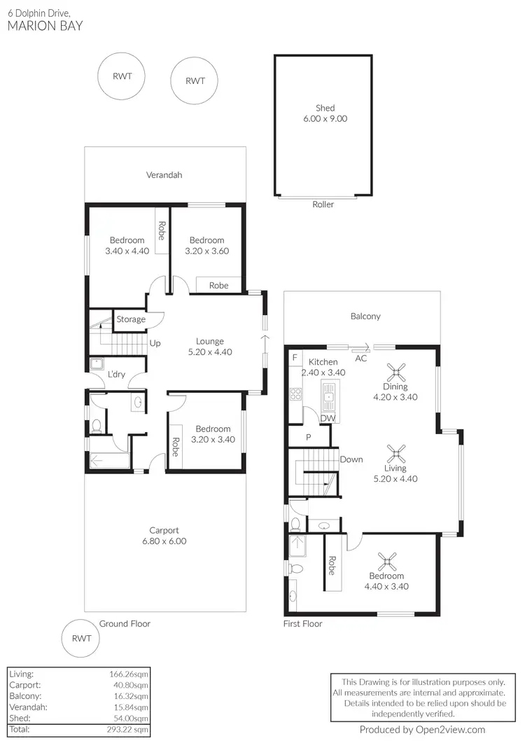 Floorplan of Homely house listing, 6 Dolphin Drive, Marion Bay SA 5575