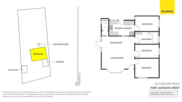 Floorplan of Homely house listing, 32 Caroona Road, Port Augusta West SA 5700
