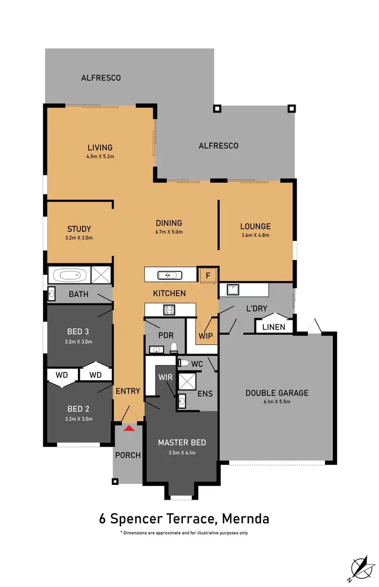 Floorplan of Homely house listing, 6 Spencer Terrace, Mernda VIC 3754