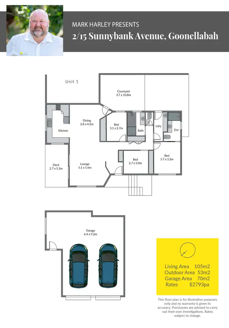 Floorplan of Homely semi-detached listing, 2/15 Sunnybank Avenue, Goonellabah NSW 2480