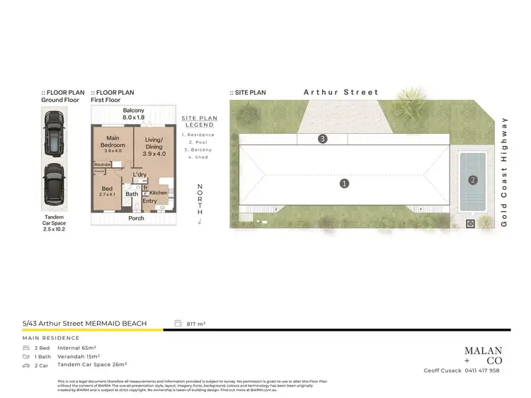Floorplan of Homely apartment listing, 5/43 Arthur Street, Mermaid Beach QLD 4218