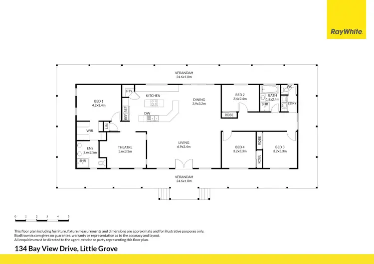 Floorplan of Homely house listing, 134 Bay View Drive, Little Grove WA 6330