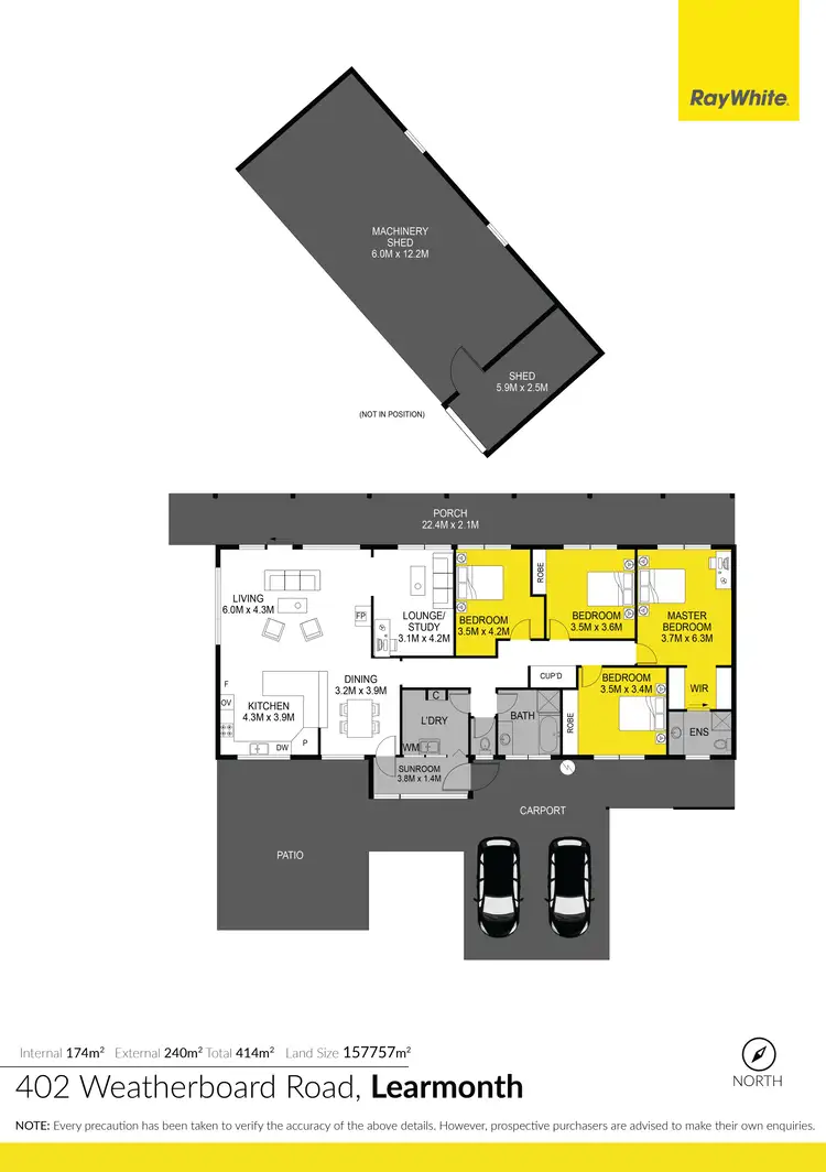 Floorplan of Homely house listing, 402 Weatherboard Road, Learmonth VIC 3352