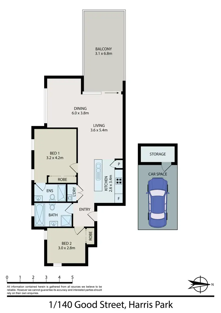 Floorplan of Homely apartment listing, 1/140 Good Street, Harris Park NSW 2150