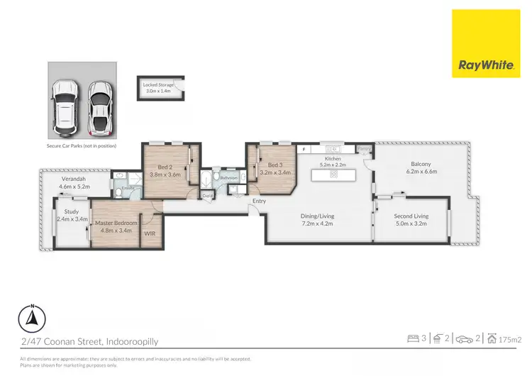 Floorplan of Homely apartment listing, 2/47 Coonan Street, Indooroopilly QLD 4068