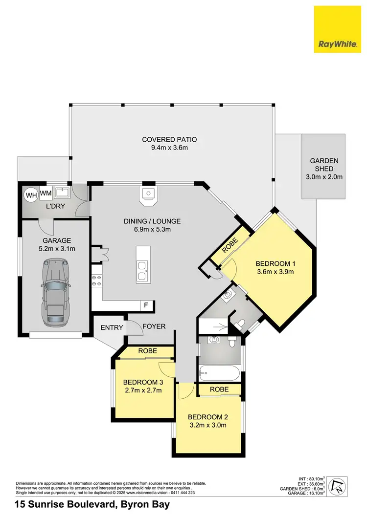 Floorplan of Homely house listing, 15 Sunrise Boulevard, Byron Bay NSW 2481
