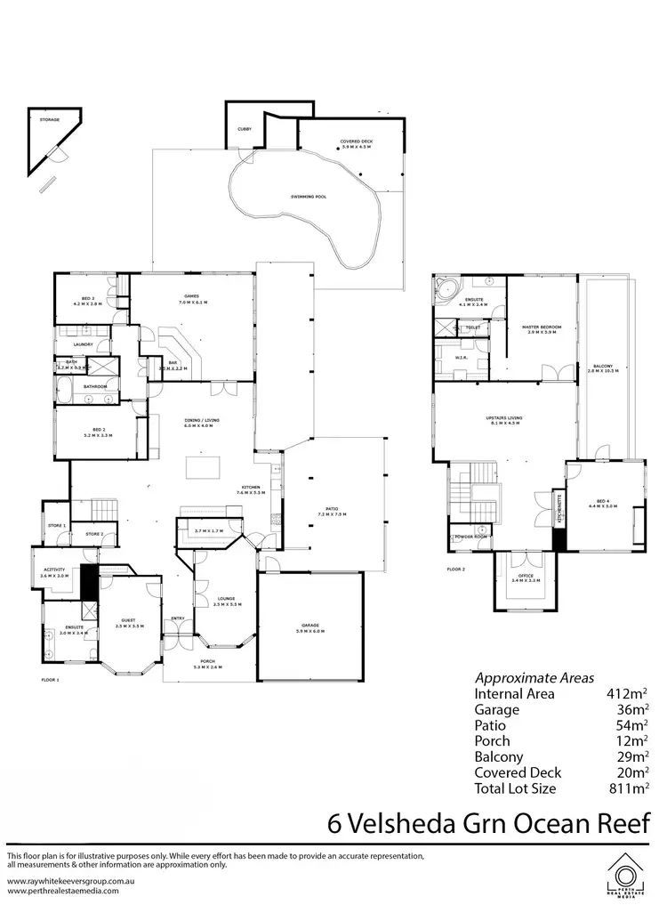 Floorplan of Homely house listing, 6 Velsheda Green, Ocean Reef WA 6027