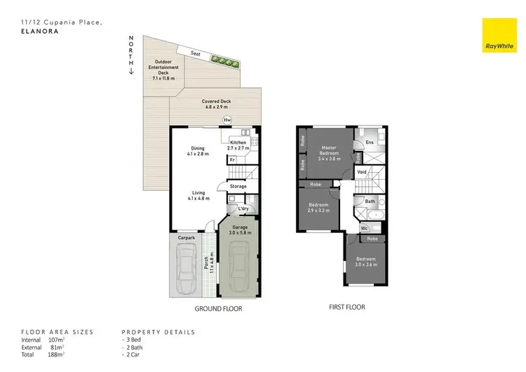 Floorplan of Homely townhouse listing, 11/12 Cupania Place, Elanora QLD 4221