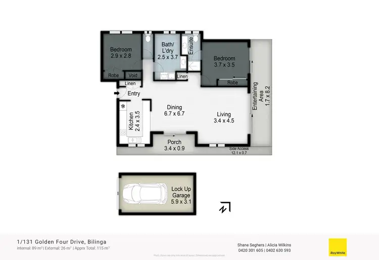 Floorplan of Homely unit listing, 1/131 Golden Four Drive, Bilinga QLD 4225