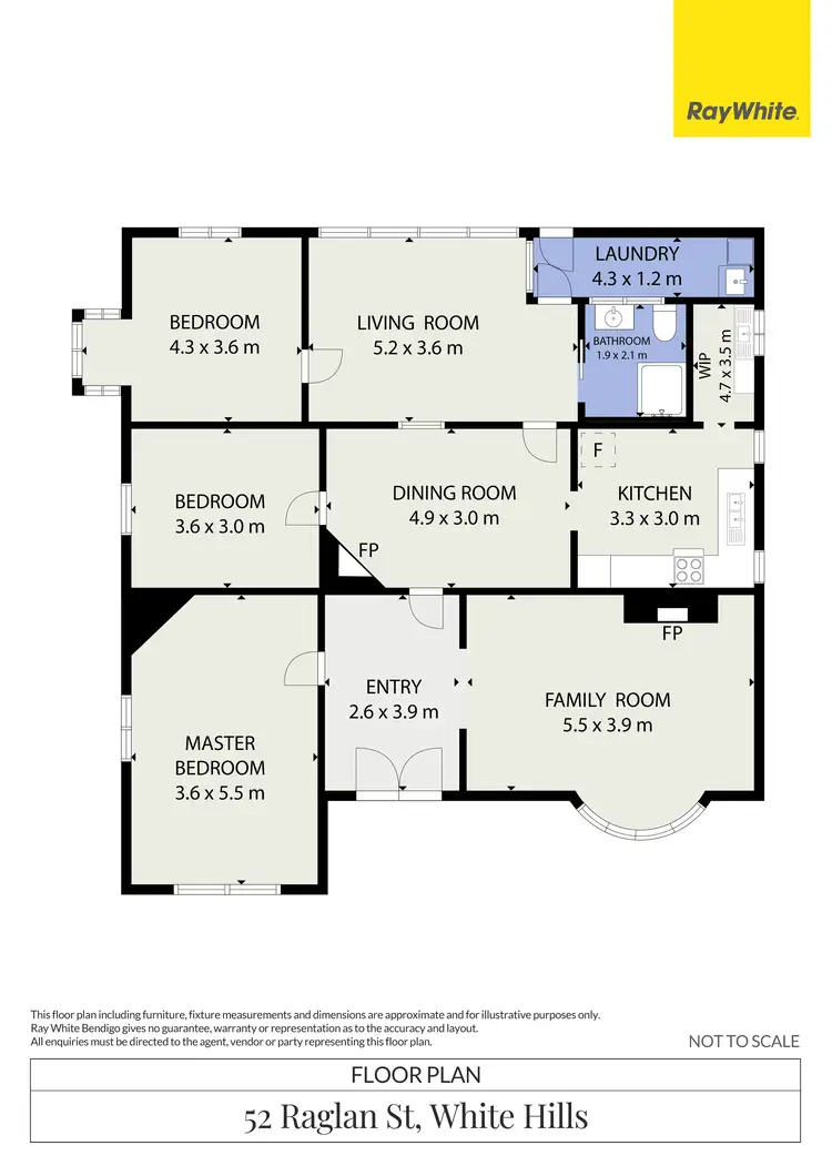 Floorplan of Homely house listing, 52 Raglan Street, White Hills VIC 3550