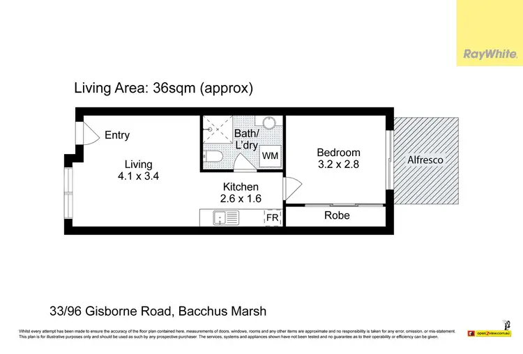 Floorplan of Homely unit listing, 33/96 Gisborne Road, Bacchus Marsh VIC 3340