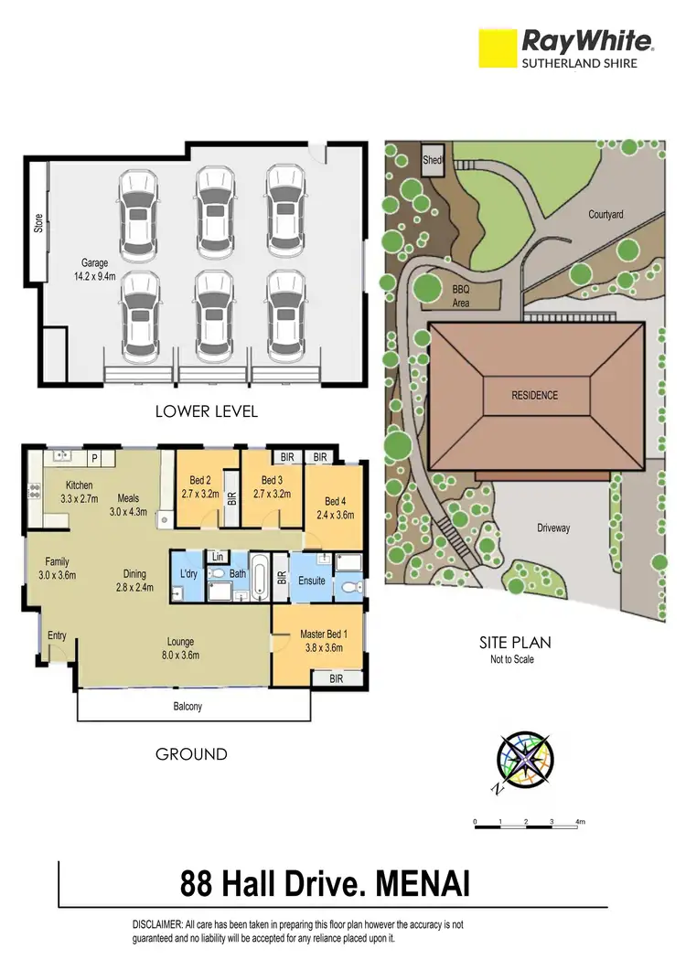 Floorplan of Homely house listing, 88 Hall Drive, Menai NSW 2234